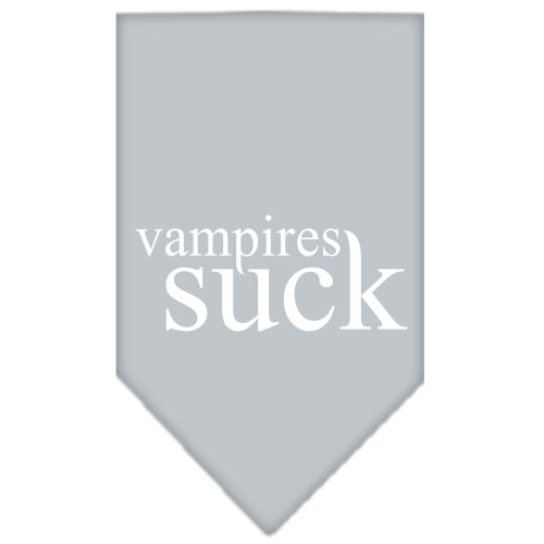 Vampires Suck Screen Print Bandana Grey Large